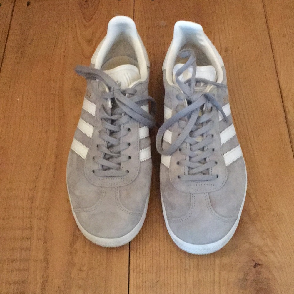 Adidas Gazelle Grey/White size 6.5 worn once